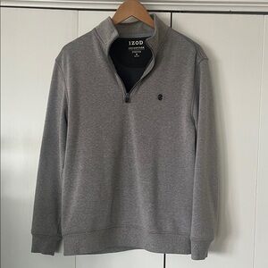 IZOD Men's Charcoal Zip-Up Sweater